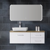 Badkamerspiegel Jolie 120x60cm Geintegreerde LED Verlichting Verwarming Anti Condens Touch Lichtschakelaar Dimbaar