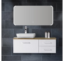 Badkamerspiegel Jolie 120x60cm Geintegreerde LED Verlichting Verwarming Anti Condens Touch Lichtschakelaar Dimbaar