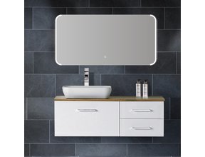 Badkamerspiegel Jolie 120x60cm Geintegreerde LED Verlichting Verwarming Anti Condens Touch Lichtschakelaar Dimbaar