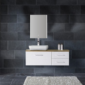 Badkamerspiegel Double 50x70cm Geintegreerde LED Verlichting Verwarming Anti Condens Lichtschakelaar Dimbaar