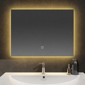 Badkamerspiegel Kiki 80x60cm Geintegreerde LED Verlichting Verwarming Anti Condens Touch Lichtschakelaar Badkamerspiegel Kiki 80x60cm Geintegreerde LED Verlichting Verwarming Anti Condens Touch Lichtschakelaar