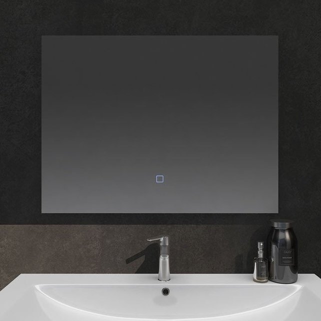 Badkamerspiegel Kiki 80x60cm Geintegreerde LED Verlichting Verwarming Anti Condens Touch Lichtschakelaar Badkamerspiegel Kiki 80x60cm Geintegreerde LED Verlichting Verwarming Anti Condens Touch Lichtschakelaar