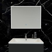 Badkamerspiegel Quatro 80x60cm Geintegreerde LED Verlichting Verwarming Anti Condens Touch Lichtschakelaar Dimbaar Badkamerspiegel Quatro 80x60cm Geintegreerde LED Verlichting Verwarming Anti Condens Touch Lichtschakelaar Dimbaar