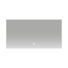 Badkamerspiegel Quatro 100x60cm Geintegreerde LED Verlichting Verwarming Anti Condens Touch Lichtschakelaar Dimbaar