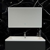 Badkamerspiegel Quatro 100x60cm Geintegreerde LED Verlichting Verwarming Anti Condens Touch Lichtschakelaar Dimbaar Badkamerspiegel Quatro 100x60cm Geintegreerde LED Verlichting Verwarming Anti Condens Touch Lichtschakelaar Dimbaar