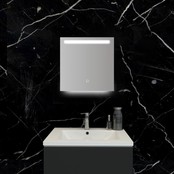 Badkamerspiegel Ambi 60x60cm Geintegreerde LED Verlichting Verwarming Anti Condens Touch Lichtschakelaar Dimbaar