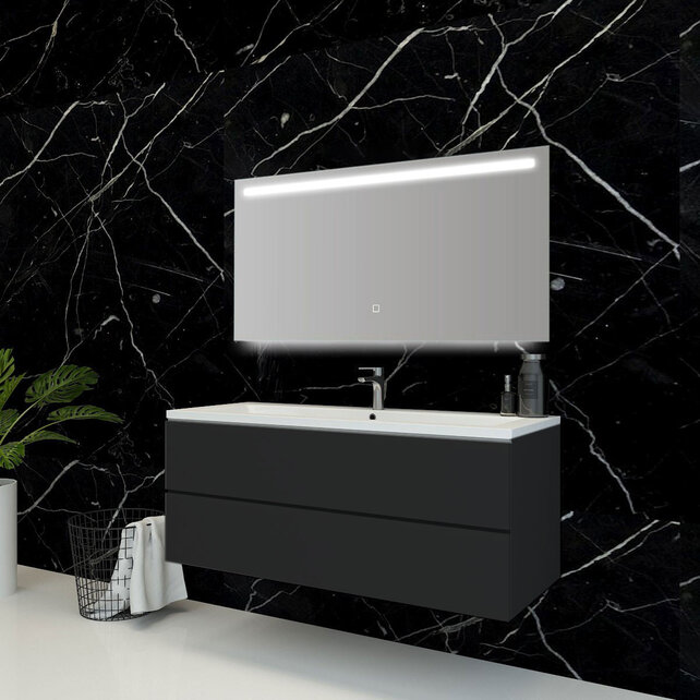 Badkamerspiegel Ambi 120x60cm Geintegreerde LED Verlichting Verwarming Anti Condens Touch Lichtschakelaar Dimbaar Badkamerspiegel Ambi 120x60cm Geintegreerde LED Verlichting Verwarming Anti Condens Touch Lichtschakelaar Dimbaar