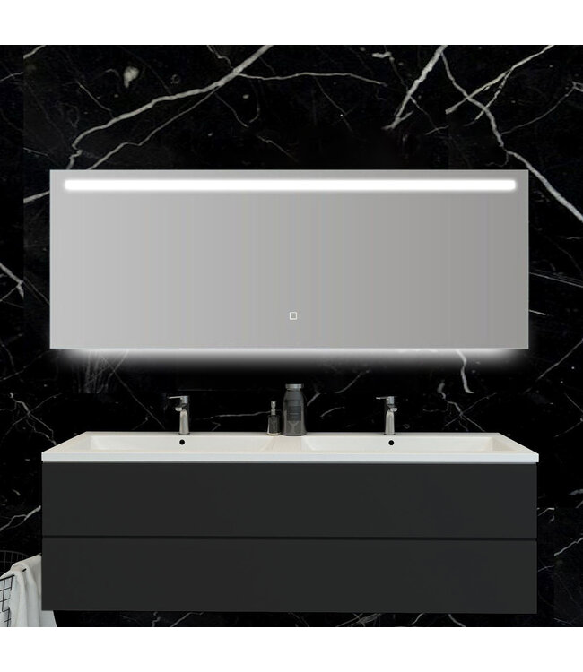 Badkamerspiegel Ambi 160x60cm Geintegreerde LED Verlichting Verwarming Anti Condens Touch Lichtschakelaar Dimbaar