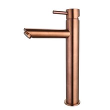 SaniPro Copper Largo Wastafelkraan Brons Geborsteld Hoog 29,6 cm