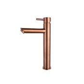 SaniPro Copper Largo Wastafelkraan Brons Geborsteld Hoog 29,6 cm