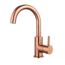 Wastafelkraan Largo Geborsteld Koper hoog met draaibare Uitloop 24,4cm