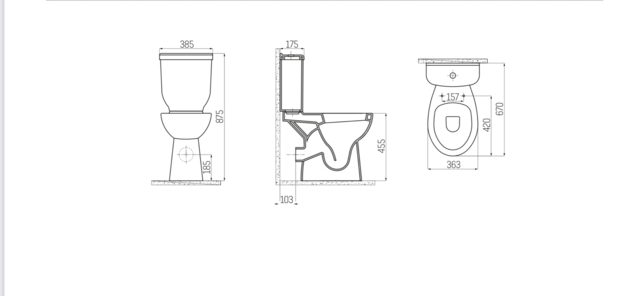 Creavit compleet Staand toilet Mindervaliden extra verhoogd - Onderpot - Reservoir en Toiletbril PK
