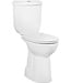 CREAVIT Staand toilet met bidet mindervaliden Extra hoog compleet set Duoblok Onderpot met bidet + Reservoir incl softclose toiletbril OA