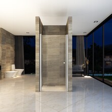 Douchedeur Mania 80cm Helder Glas Nisdeur met Rechtsdraaiend Draaideur Verstelbaar Swingdeur 190cm met Antikalk 6mm