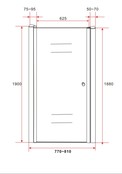 Douchedeur Mania 80cm Helder Glas Nisdeur met Rechtsdraaiend Draaideur Verstelbaar Swingdeur 190cm met Antikalk 6mm