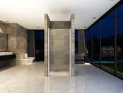 Douchedeur Mania 90cm Helder Glas Nisdeur met Rechtsdraaiend Draaideur Verstelbaar Swingdeur 190cm met Antikalk 6mm