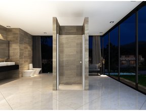 Douchedeur Mania 100cm Helder Glas Nisdeur met Rechtsdraaiend Draaideur Verstelbaar Swingdeur 190cm met Antikalk 6mm