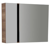 Badkamermeubel Verti 80x50x45cm Licht Walnoot Creavit Badmeubel onderkast met Keramisch wastafel 1 kraangat overloop