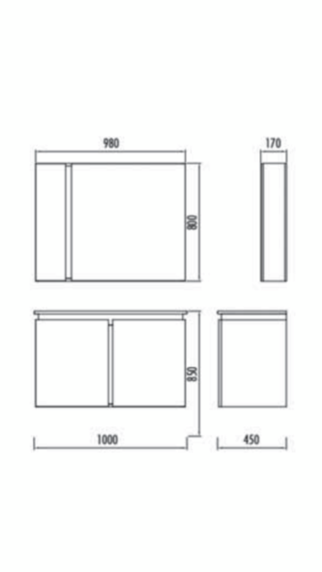 Badkamermeubel Verti 80x50x45cm Licht Walnoot Creavit Badmeubel onderkast met Keramisch wastafel 1 kraangat overloop