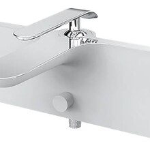 Opbouw badkraan Creavit Bloom Wit - Chroom Bad/Douchemengkraan