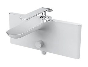 Opbouw badkraan Creavit Bloom Wit - Chroom Bad/Douchemengkraan