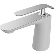 Creavit Bloom wastafelkraan Wit - Chroom