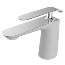 Creavit Bloom wastafelkraan Wit - Chroom