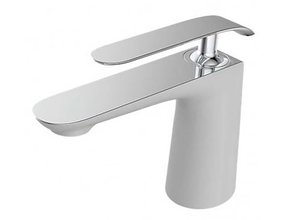 Creavit Bloom wastafelkraan Wit - Chroom