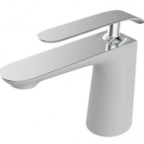 Creavit Bloom wastafelkraan Wit - Chroom