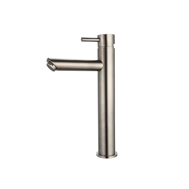 Largo Wastafelkraan Gunmetal Geborsteld Hoog 29,6 cm