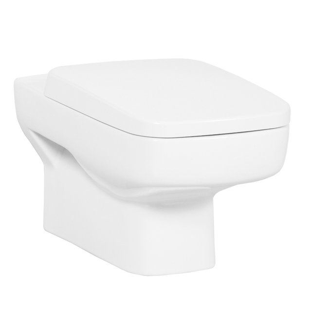Creavit Fancy Design Hangtoilet incl. toiletbril 54x34x35 Ophang WC met spoelrand