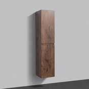 Badkamermeubel Callisto Diamond 60x50x48cm Walnoot Hangend 2 Lades Softclose Greeploos Kwartsteen Wastafel 1 Kraangaten Overloop