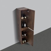 Badkamermeubel Callisto Diamond Walnoot 100x50x48cm Hangend 2 Lades Softclose Greeploos Mineraalmarmer Wastafel 1 Kraangaten Overloop