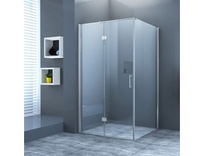 Douchecabine Wies 80x100cm Rechthoek Draaideur Antikalk Helder Glas Chroom Profiel 8mm Veiligheidsglas Easy Clean