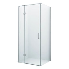 Douchecabine Wies 80x70cm Rechthoek Draaideur Antikalk Helder Glas Chroom Profiel 8mm Veiligheidsglas Easy Clean