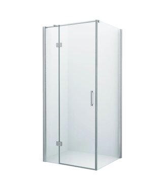 Wiesbaden Douchecabine Wies 80x60cm Rechthoek Draaideur Antikalk Helder Glas Chroom Profiel 8mm Veiligheidsglas Easy Clean