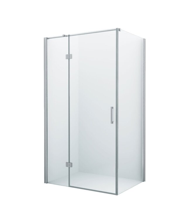 Douchecabine Wies 90x130cm Rechthoek Draaideur Antikalk Helder Glas Chroom Profiel 8mm Veiligheidsglas Easy Clean