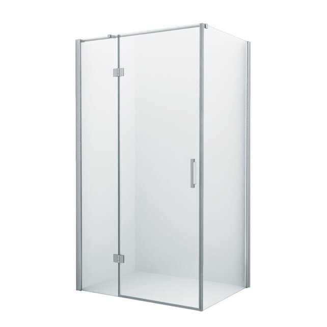 Douchecabine Wies 90x120cm Rechthoek Draaideur Antikalk Helder Glas Chroom Profiel 8mm Veiligheidsglas Easy Clean