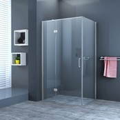 Douchecabine Wies 90x80cm Rechthoek Draaideur Antikalk Helder Glas Chroom Profiel 8mm Veiligheidsglas Easy Clean