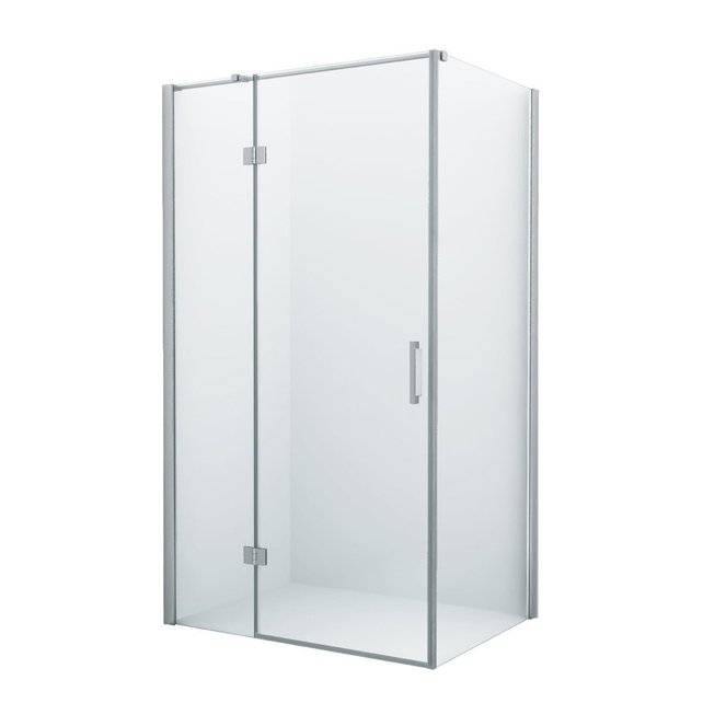 Douchecabine Wies 90x80cm Rechthoek Draaideur Antikalk Helder Glas Chroom Profiel 8mm Veiligheidsglas Easy Clean