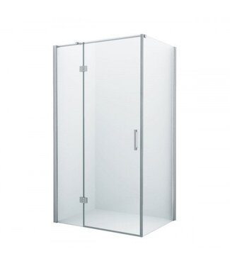 Wiesbaden Douchecabine Wies 90x60cm Rechthoek Draaideur Antikalk Helder Glas Chroom Profiel 8mm Veiligheidsglas Easy Clean