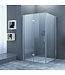 Douchecabine Wies 100x110 cm Rechthoek Draaideur Antikalk Helder Glas Chroom Profiel 8mm Veiligheidsglas Easy Clean