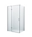 Douchecabine Wies 100x130cm Rechthoek Draaideur Antikalk Helder Glas Chroom Profiel 8mm Veiligheidsglas Easy Clean