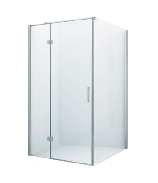 Wiesbaden Douchecabine Wies 110x140cm Rechthoek Draaideur Antikalk Helder Glas Chroom Profiel 8mm Veiligheidsglas Easy Clean