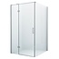 Wiesbaden Douchecabine Wies 110x140cm Rechthoek Draaideur Antikalk Helder Glas Chroom Profiel 8mm Veiligheidsglas Easy Clean