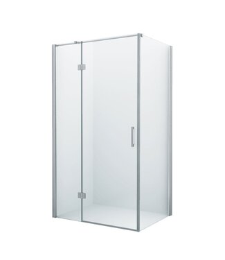 Wiesbaden Douchecabine Wies 110x130cm Rechthoek Draaideur Antikalk Helder Glas Chroom Profiel 8mm Veiligheidsglas Easy Clean