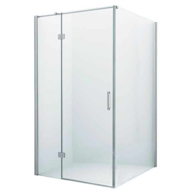 Douchecabine Wies 110x80cm Rechthoek Draaideur Antikalk Helder Glas Chroom Profiel 8mm Veiligheidsglas Easy Clean