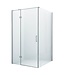 Douchecabine Wies 110x80cm Rechthoek Draaideur Antikalk Helder Glas Chroom Profiel 8mm Veiligheidsglas Easy Clean