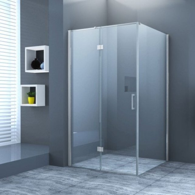 Douchecabine Wies 120x130cm Rechthoek Draaideur Antikalk Helder Glas Chroom Profiel 8mm Veiligheidsglas Easy Clean