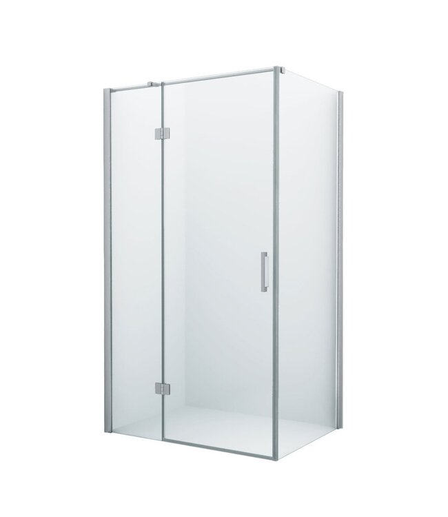 Wiesbaden Douchecabine Wies 120x130cm Rechthoek Draaideur Antikalk Helder Glas Chroom Profiel 8mm Veiligheidsglas Easy Clean